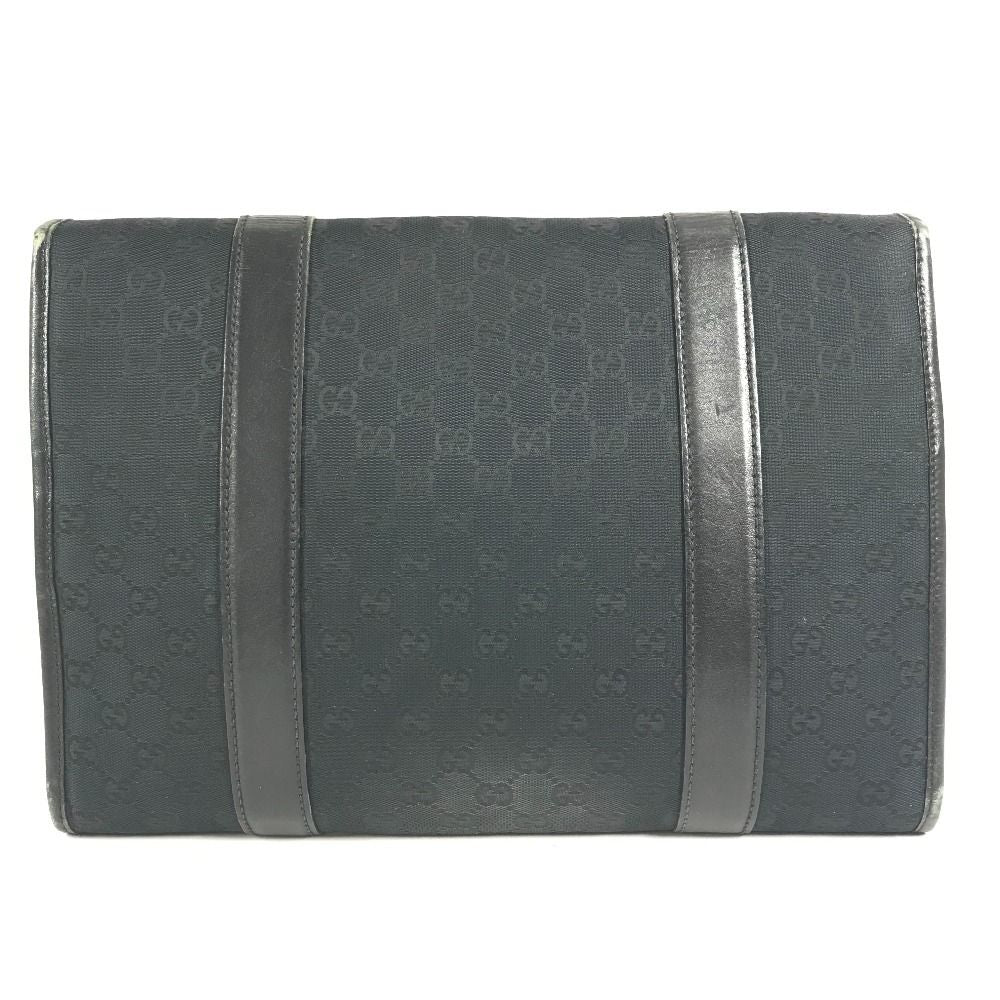 Gucci Clutch Logo GG Canvas Leather Black — view 2