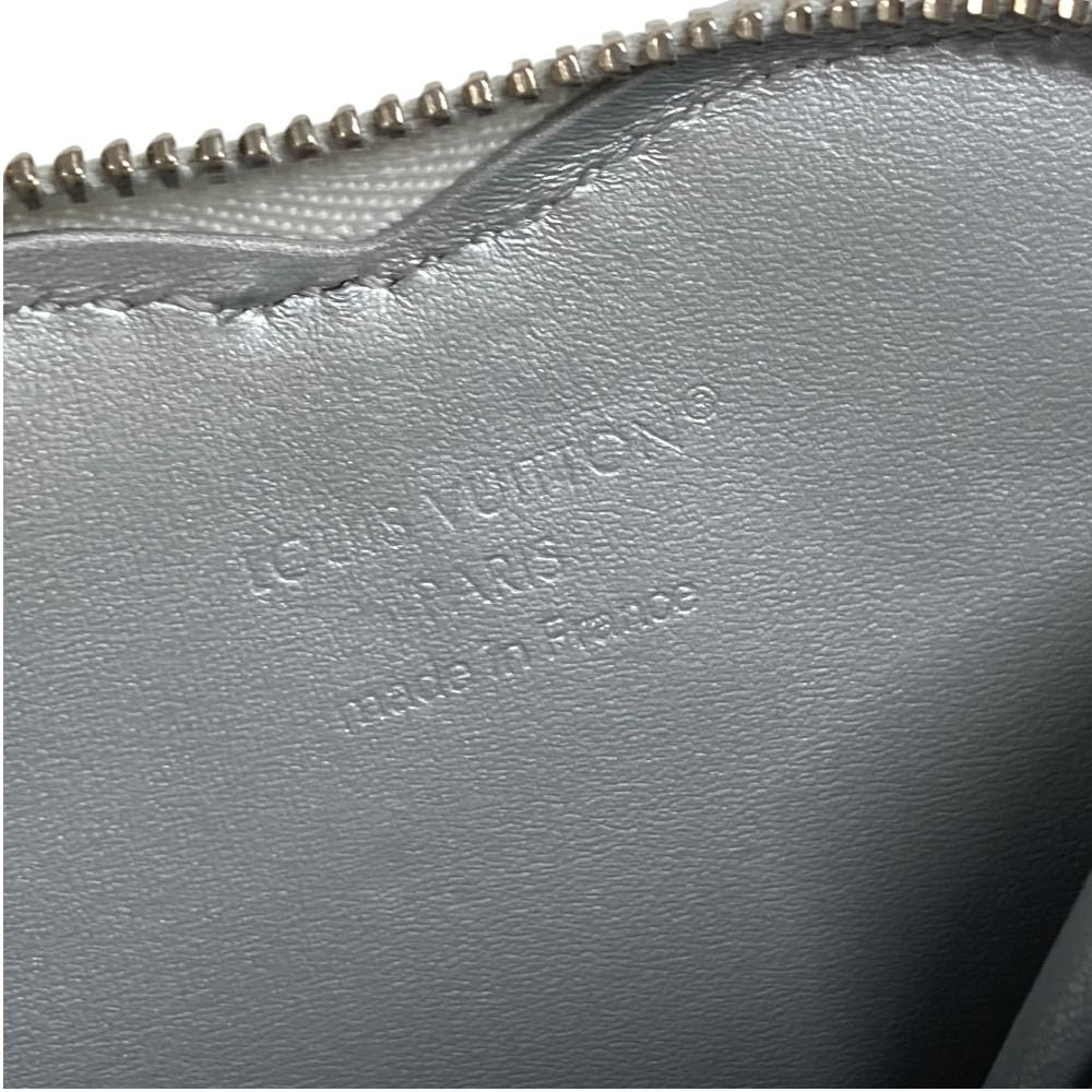 Louis Vuitton Coin Case Porte Monet Cours Leather Silver — view 7