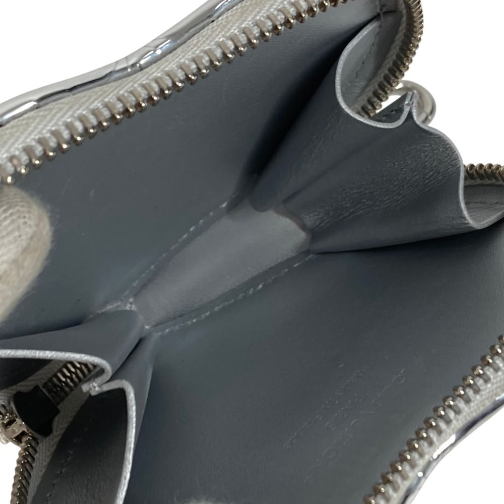 Louis Vuitton Coin Case Porte Monet Cours Leather Silver — view 8