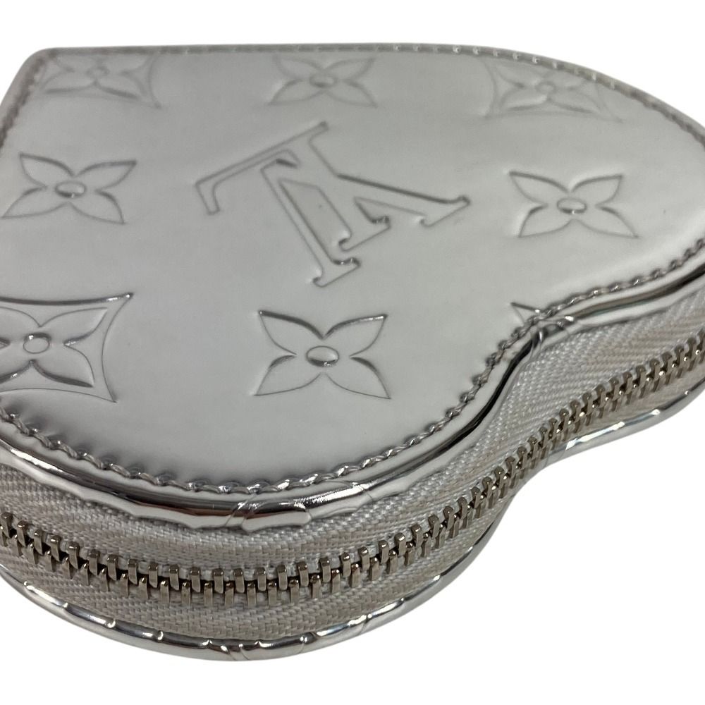 Louis Vuitton Coin Case Porte Monet Cours Leather Silver — view 5