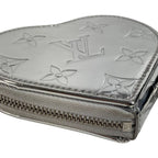 Louis Vuitton Coin Case Porte Monet Cours Leather Silver — view 3