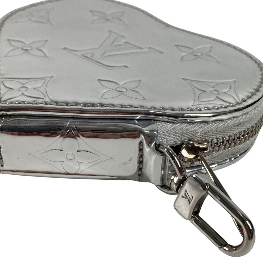 Louis Vuitton Coin Case Porte Monet Cours Leather Silver — view 4