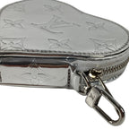 Louis Vuitton Coin Case Porte Monet Cours Leather Silver — view 4