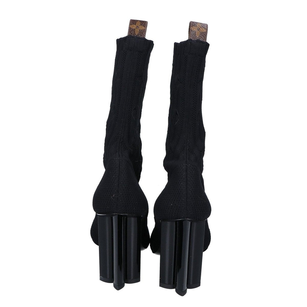 Louis Vuitton Monogram Socks Heel Boots 38 — view 3