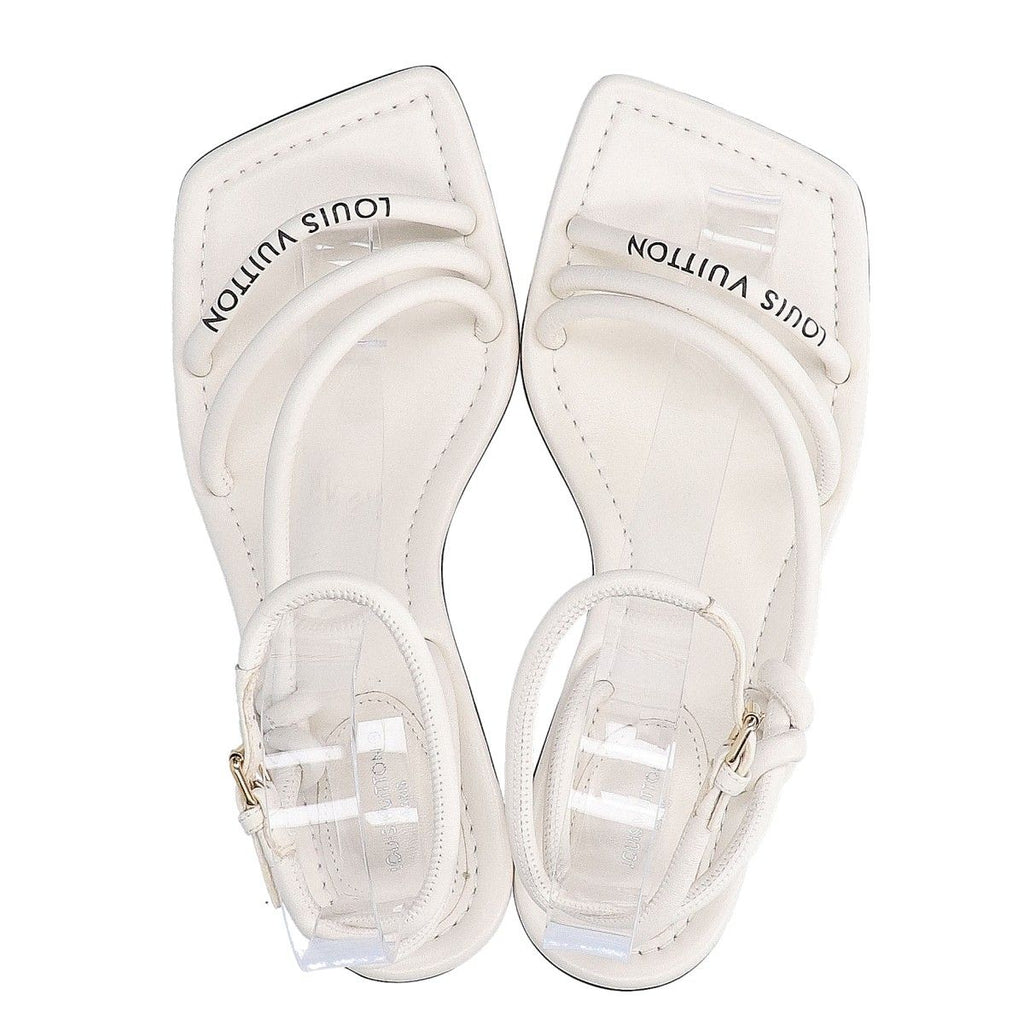 Louis Vuitton Nova Line Icon Logo Leather Sandals 35.5 — view 5