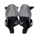 Chanel CC Logo Rhinestone Heel Sandals 37c — view 3