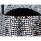 Chanel CC Logo Rhinestone Heel Sandals 37c — view 7