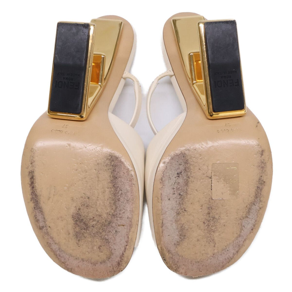 Fendi First Leather Mule Sandals 37 — view 6