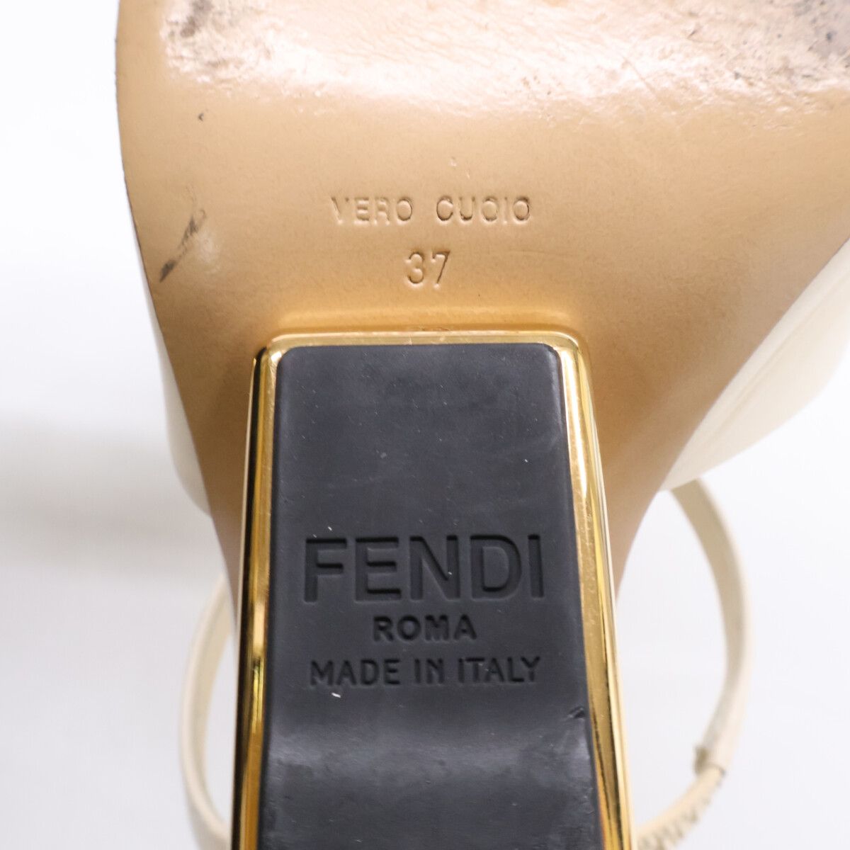 Fendi First Leather Mule Sandals 37 — view 7