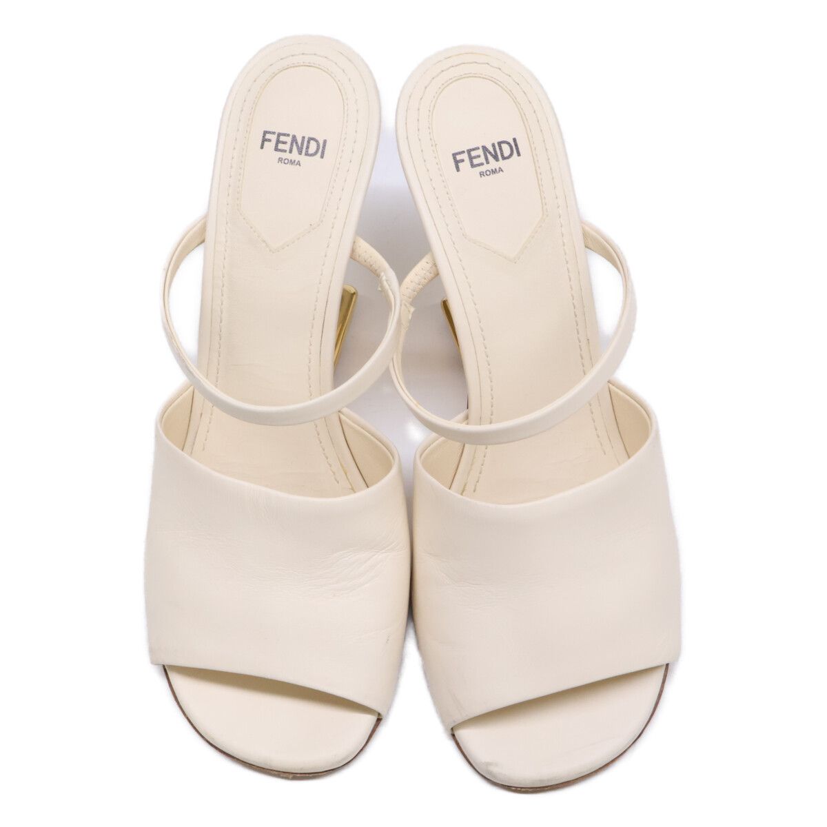 Fendi First Leather Mule Sandals 37 — view 5