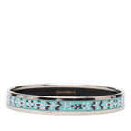 Hermes Enamel PM Cloisonne Bracelet Silver Blue Metal — view 3