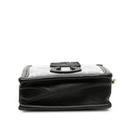 Chanel Logo Tweed Chain Shoulder Bag Phone Case Black Vinyl Leather — view 3