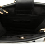 Chanel Logo Tweed Chain Shoulder Bag Phone Case Black Vinyl Leather — view 4