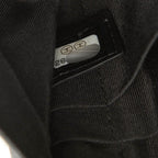 Chanel Logo Tweed Chain Shoulder Bag Phone Case Black Vinyl Leather — view 6
