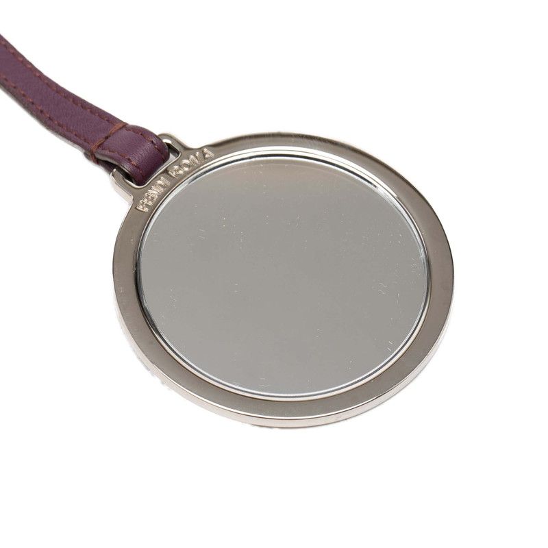 Fendi Mirror Cover Bag Charm Key Holder Multicolor Metal Leather — view 3