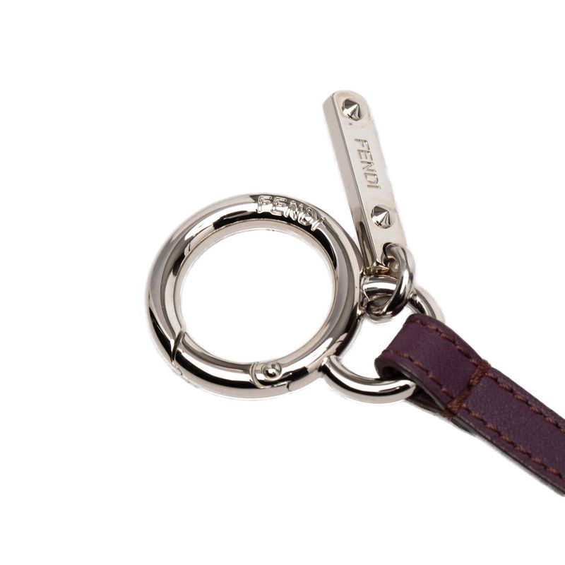 Fendi Mirror Cover Bag Charm Key Holder Multicolor Metal Leather — view 5