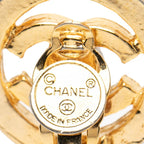 Chanel CC Logo Earrings Gold Plated Rhinestone — view 3