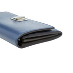 Fendi Peekaboo Wallet Blue Leather — view 4