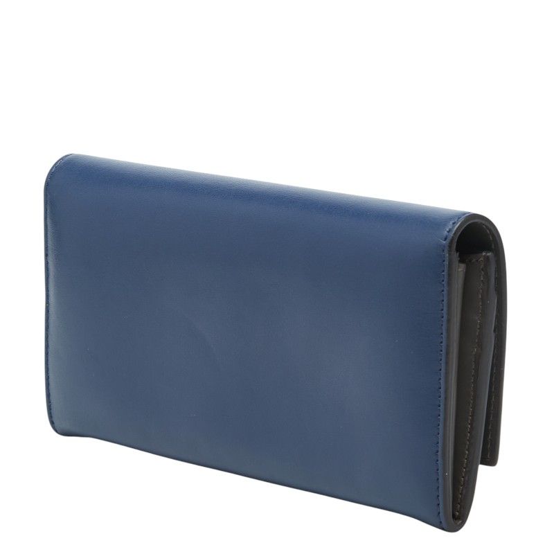 Fendi Peekaboo Wallet Blue Leather — view 2