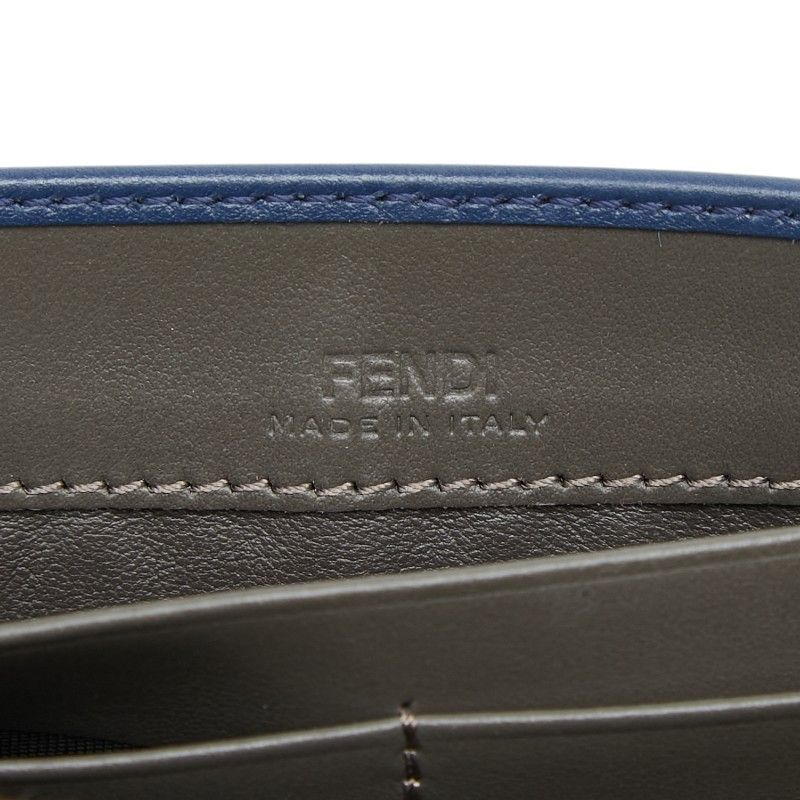 Fendi Peekaboo Wallet Blue Leather — view 8