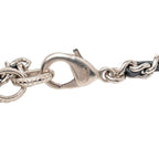 Chanel CC Logo Rhinestone Mila Necklace Silver Black Metal Leather — view 5