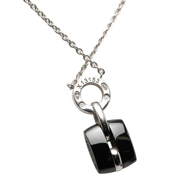Chanel Ultra Pendant Necklace Black Silver Ceramic Diamond 18k White Gold — view 6