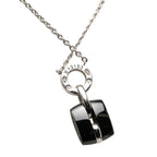 Chanel Ultra Pendant Necklace Black Silver Ceramic Diamond 18k White Gold — view 6