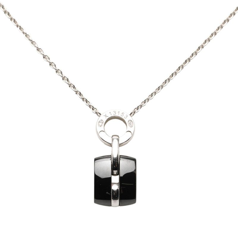 Chanel Ultra Pendant Necklace Black Silver Ceramic Diamond 18k White Gold — view 2