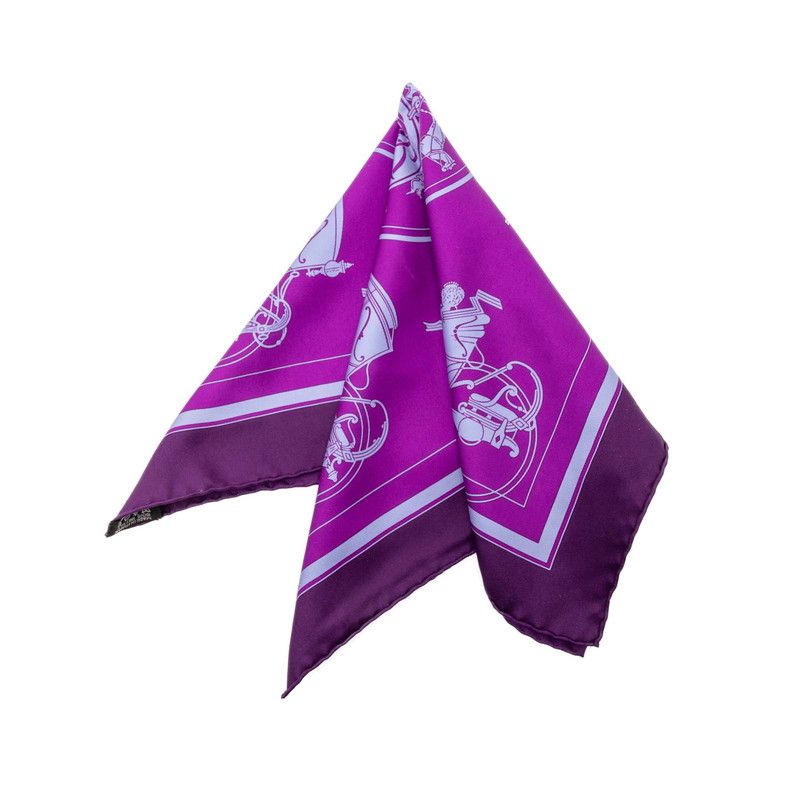 Hermes Carre 40 Ex Libris Scarf Purple Silk — view 2