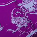 Hermes Carre 40 Ex Libris Scarf Purple Silk — view 4