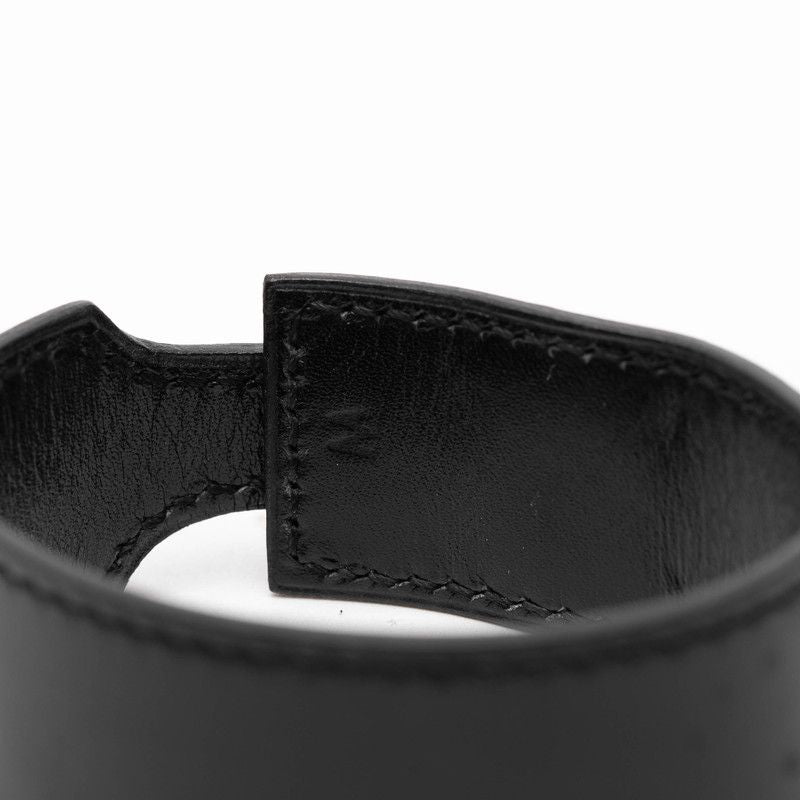 Hermes Artemis Bracelet Black Gold Leather Plated — view 5