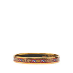 Hermes Enamel PM Cloisonne Bangle Gold Red Plated Bracelet — view 2