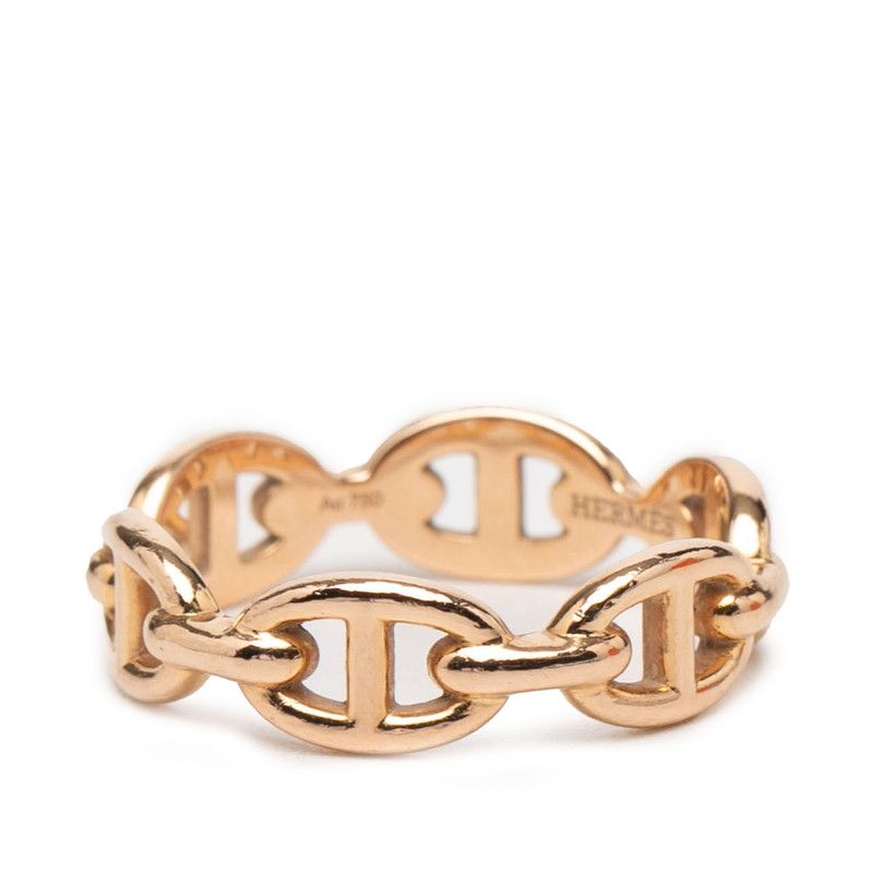 Hermes Chaine D'ancre Ring 55 18k Pink Gold — view 2