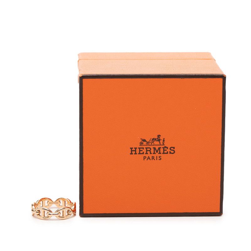 Hermes Chaine D'ancre Ring 55 18k Pink Gold — view 8