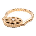 Dior Rose Devan Ring 49 Gold Black 18k Pink Onyx Diamond — view 7