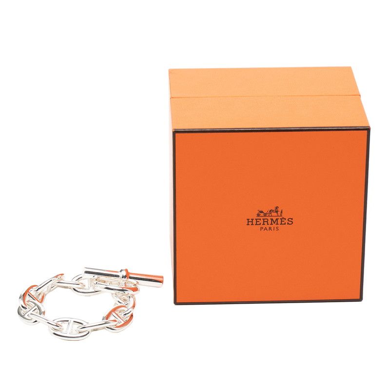 Hermes Chaine D'ancre TGM 10 Links Bracelet Silver — view 5