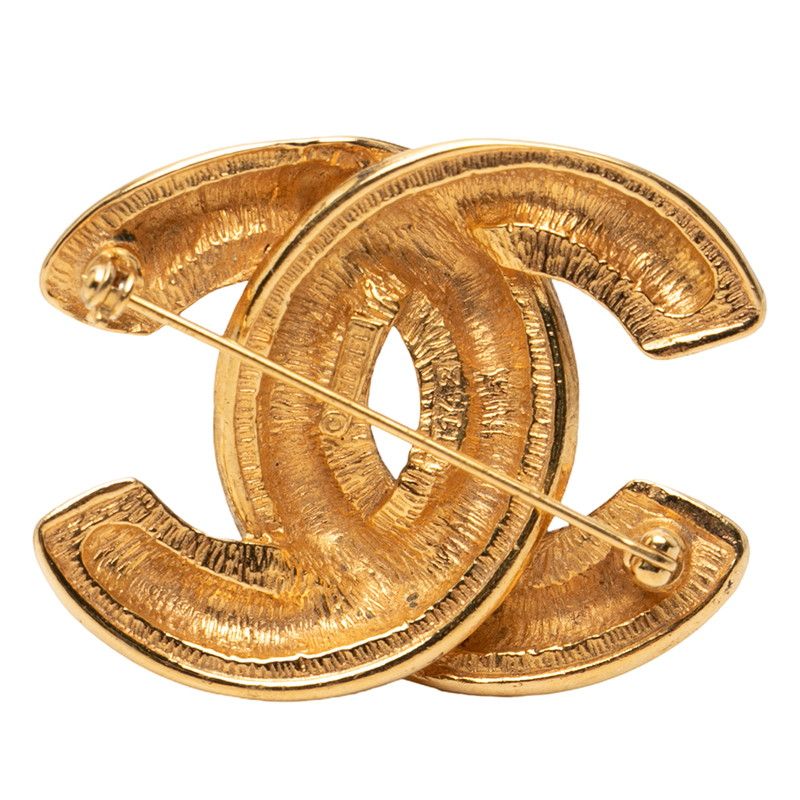 Chanel CC Logo Quilted Brooch Gold Plated — view 2