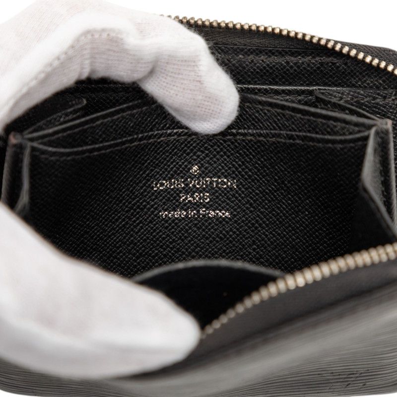 Louis Vuitton Epi Coin Purse Noir Black Leather — view 5