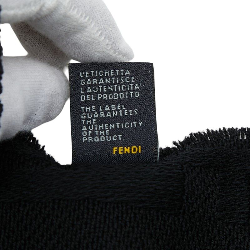 Fendi Fflogo Scarf Black Wool — view 4