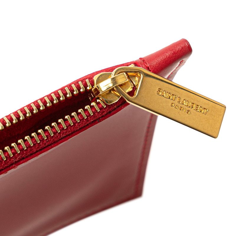 Saint Laurent Reversible Tote Red Leather Suede — view 9
