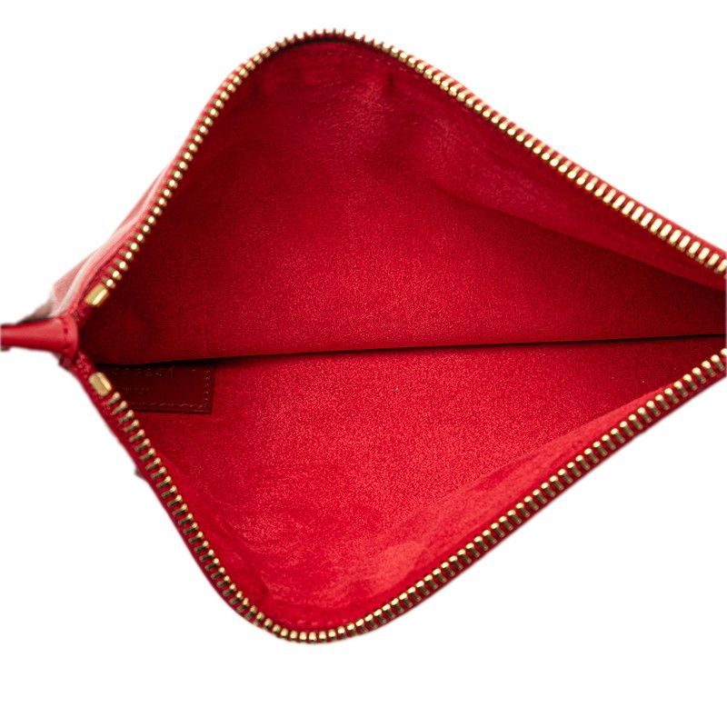 Saint Laurent Reversible Tote Red Leather Suede — view 8