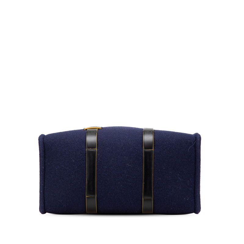 Fendi Tote Navy Wool Leather — view 3