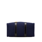 Fendi Tote Navy Wool Leather — view 3