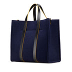 Fendi Tote Navy Wool Leather — view 2