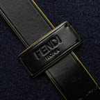 Fendi Tote Navy Wool Leather — view 5
