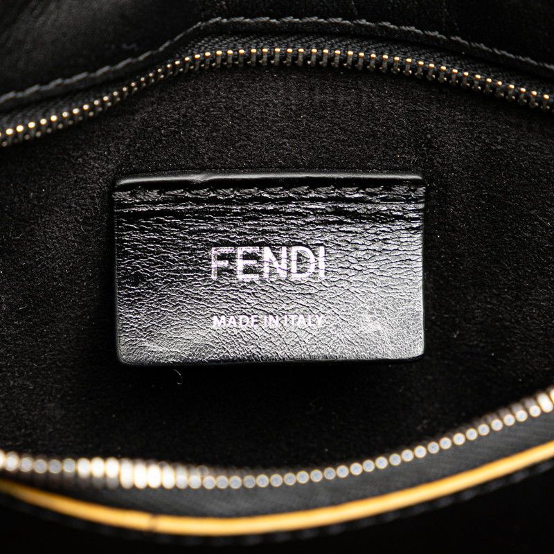 Fendi Tote Navy Wool Leather — view 9