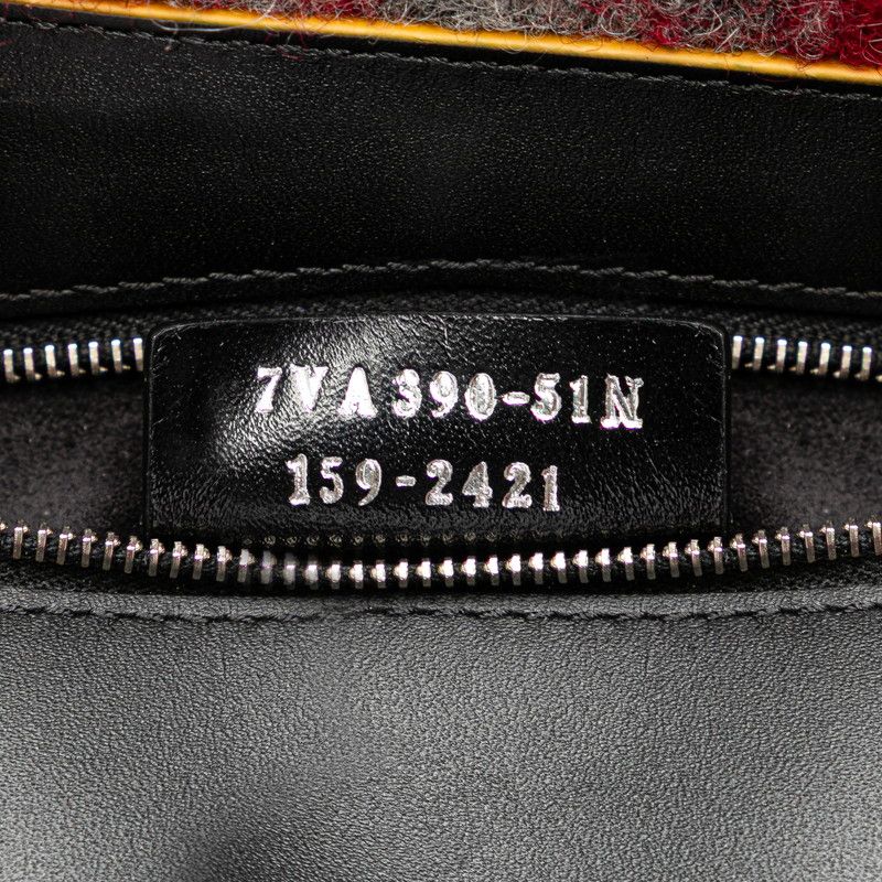 Fendi Tote Navy Wool Leather — view 8