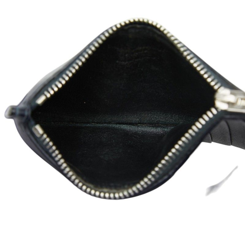 Saint Laurent Card Case Coin Fragment Navy Leather — view 7