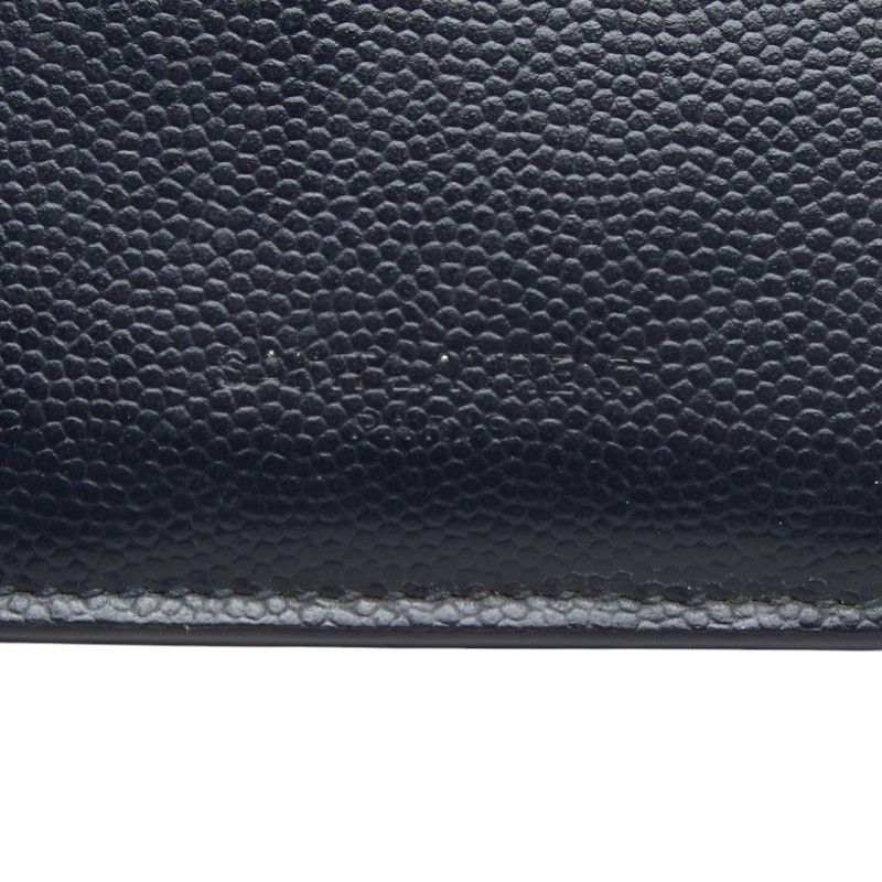 Saint Laurent Card Case Coin Fragment Navy Leather — view 6