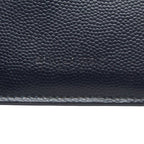 Saint Laurent Card Case Coin Fragment Navy Leather — view 6